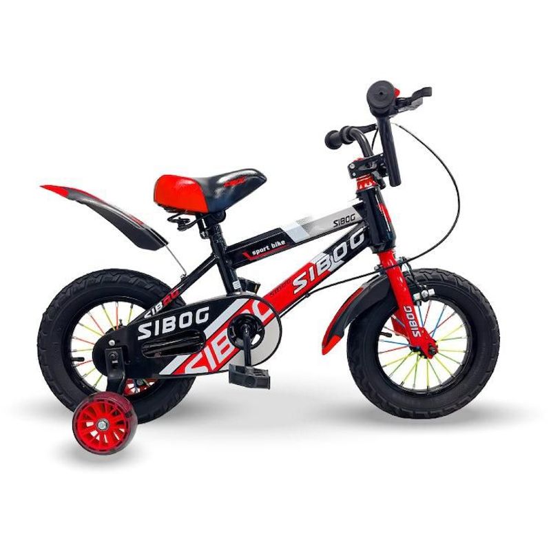 ASIA IMPORT - Bicicleta Infantil Aro 12 Roja con Rueda de Aprendizaje