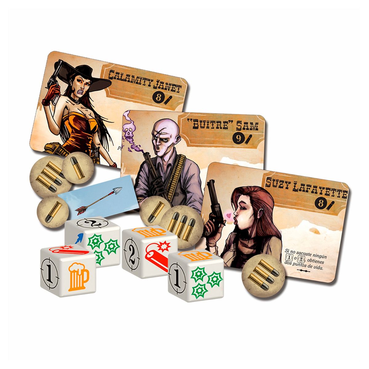 ASMODEE - Bang El Juego De Dados - Juego De Mesa Español