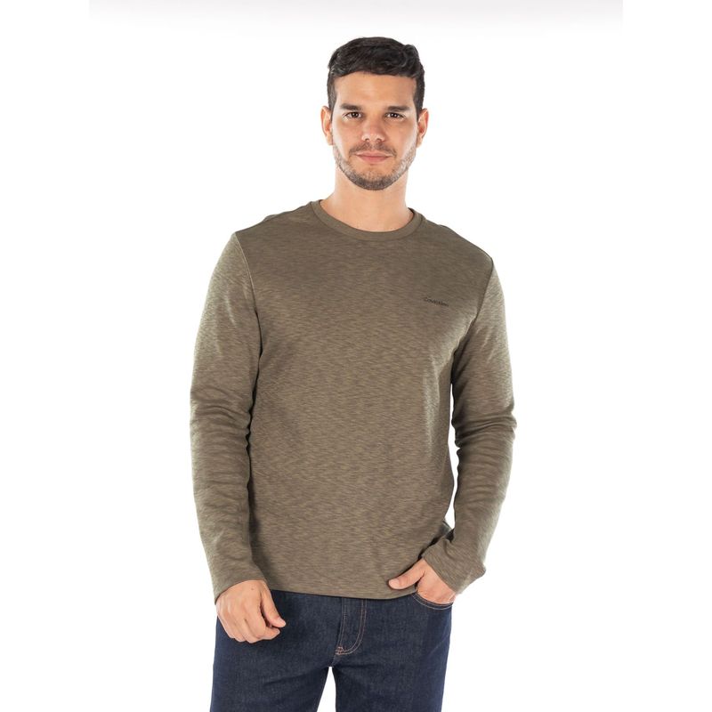 CALVIN KLEIN - Camiseta Manga Larga Con Logo Para Hombre  Calvin Klein
