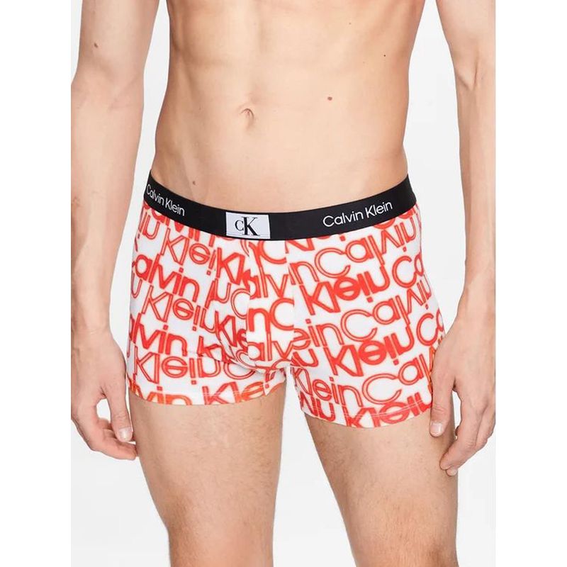 CALVIN KLEIN - Bóxer Blanco Corto Con Estampado Hombre Calvin Klein Calvin Klein