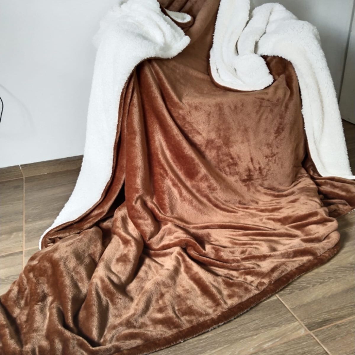 GENERICO - Cobija Termica Ovejera Abrigados Cama Doble yo Semi 220x185cm Cafe