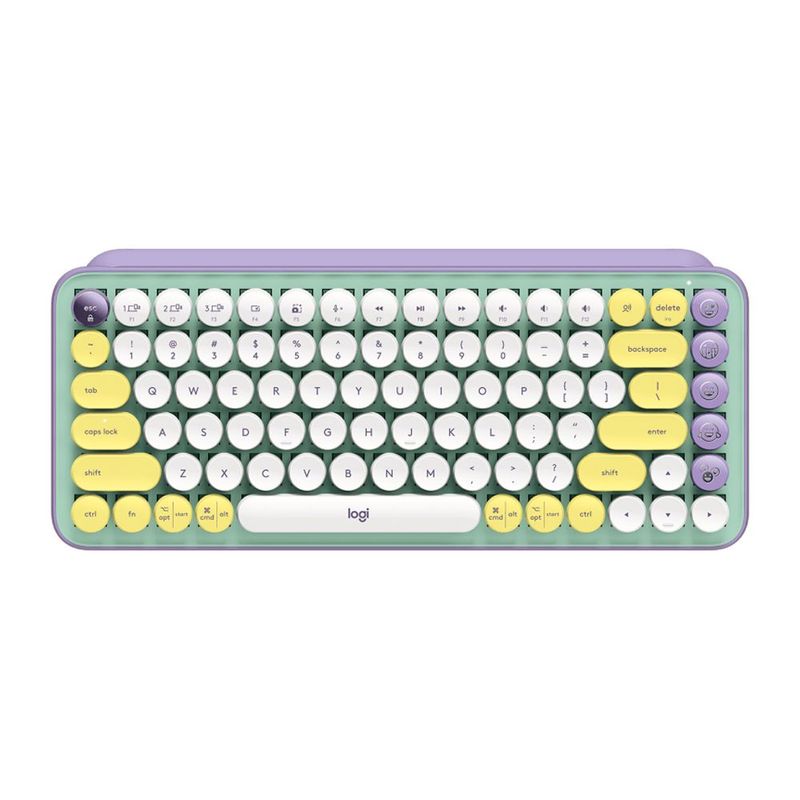 LOGITECH - Teclado Logitech Pop Keys Qwerty Brown Color Daydream Bluetooth