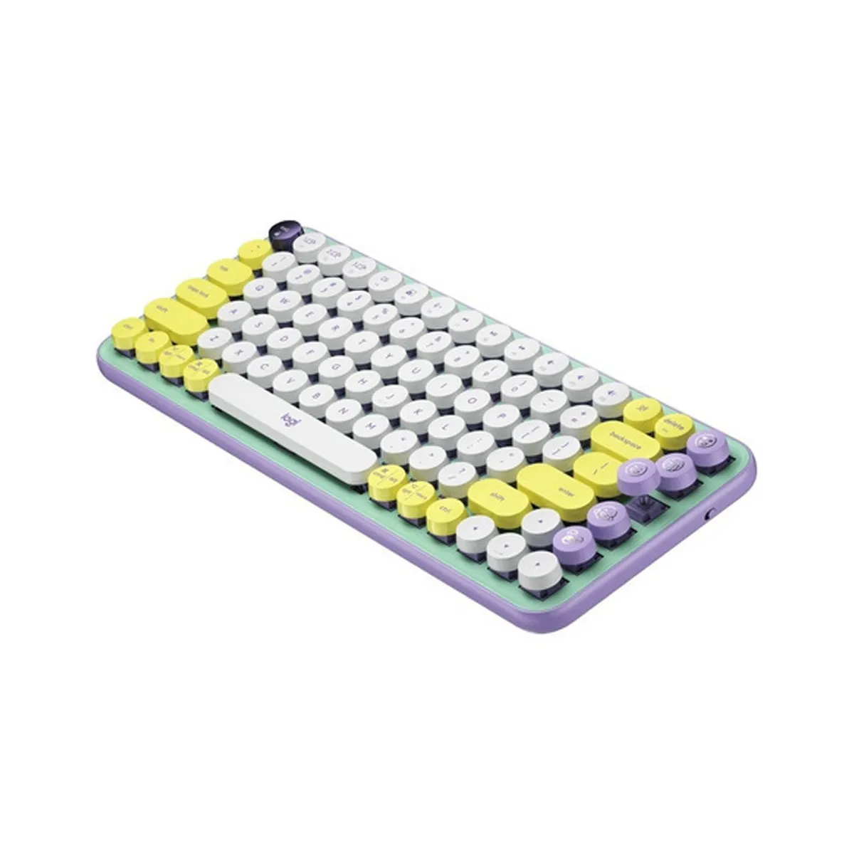 LOGITECH - Teclado Logitech Pop Keys Qwerty Brown Color Daydream Bluetooth