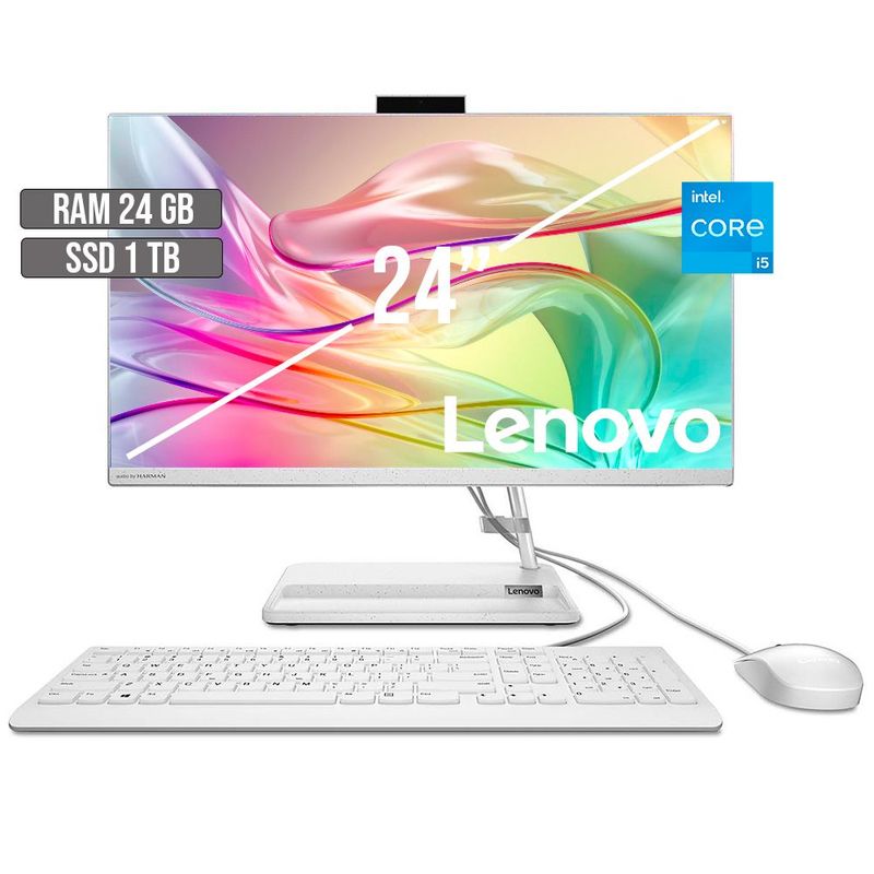 LENOVO - TODO EN UNO LENOVO INTEL CORE I5-12450H SSD 1TB RAM 24GB LED 24 FHD