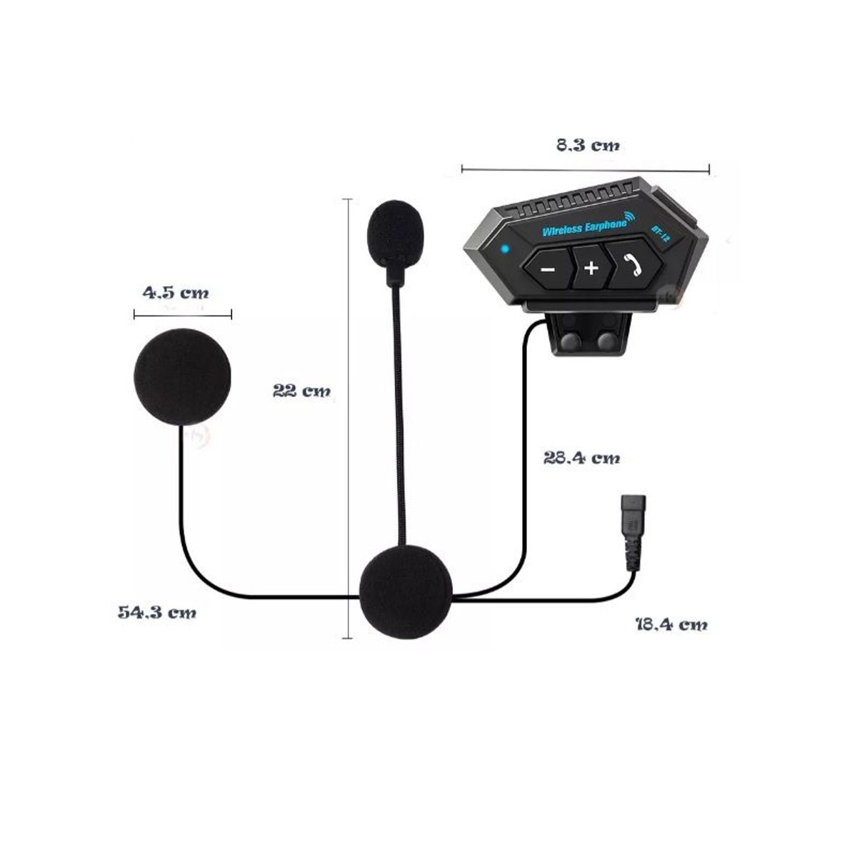 GENERICO - Intercomunicador Bluetooth Para Casco