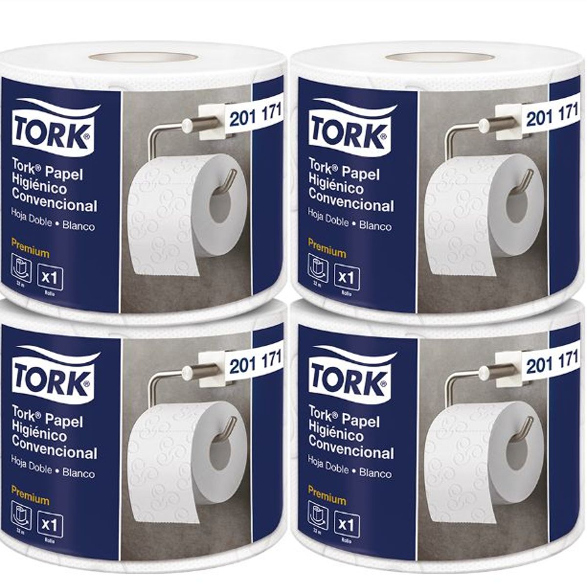 FAMILIA INSTITUCIONAL - Papel Higienico Convencional Extra Fino Tork Hoja Doble Blanco 32 Mt