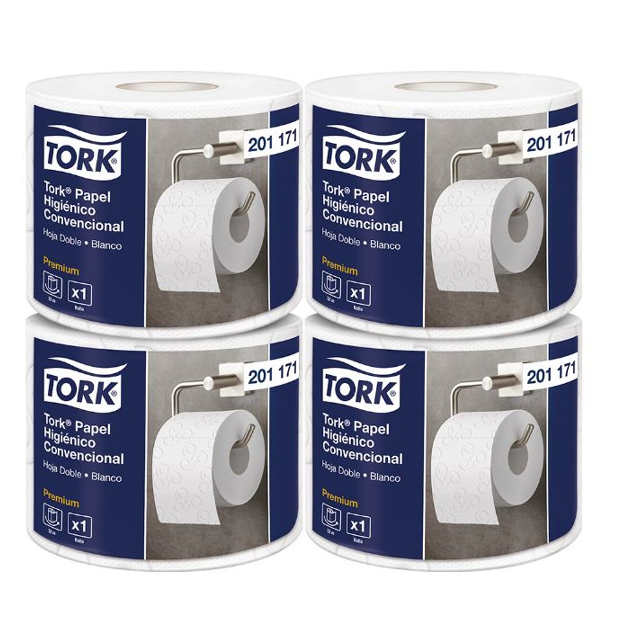 FAMILIA INSTITUCIONAL - Papel Higienico Convencional Extra Fino Tork Hoja Doble Blanco 32 Mt