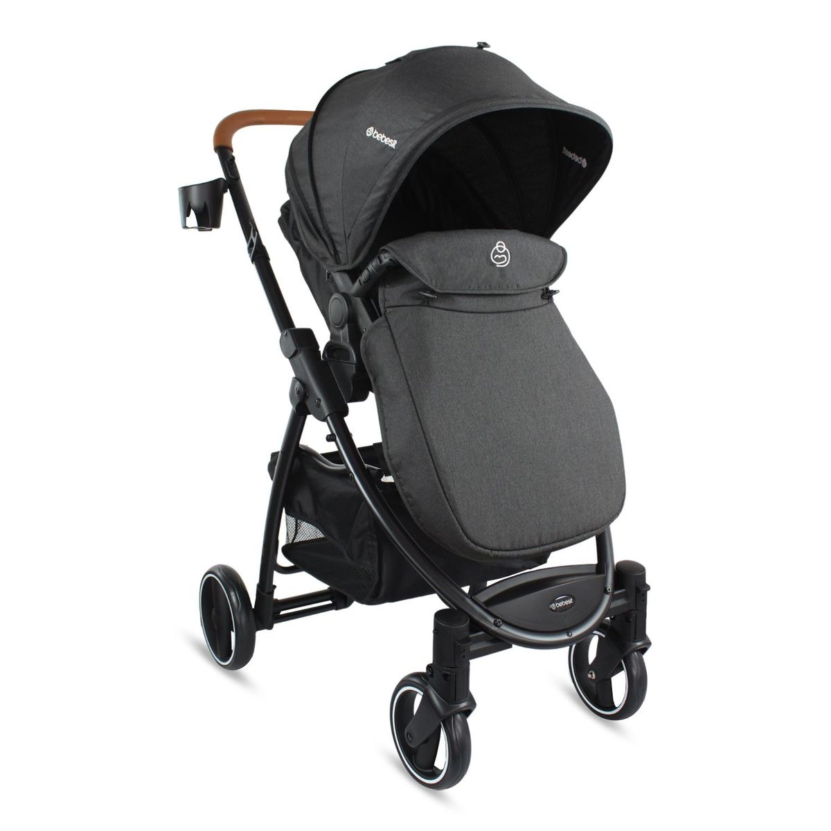 BEBESIT - Coche Moises Bebe Alfa Bebesit Negro