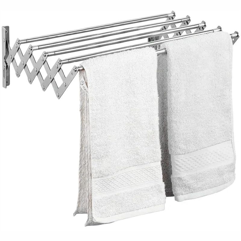 GENERICO - Tendedero De Ropa Plegable Metalico 5 Cuerdas