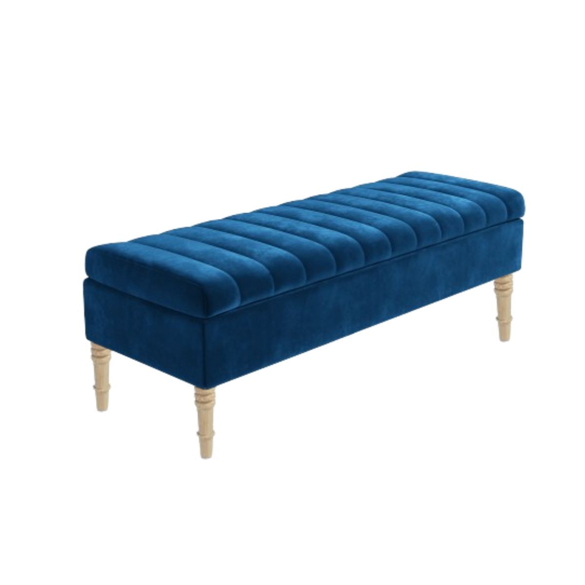 DISEÑOS RAMONA'S - Puff Baúl Con Paneles 100x40x50 Azul