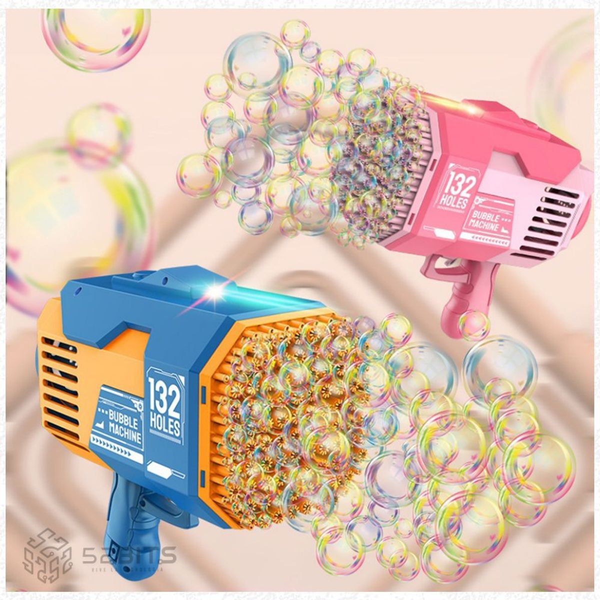 ONE PIXEL - Disparador De Burbujas Recargable 132 Agujeros Rosado