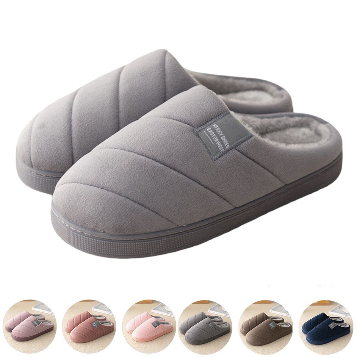 MULTIPLACE COLOMBIA - Pantuflas de peluche para Hombre importadas-
