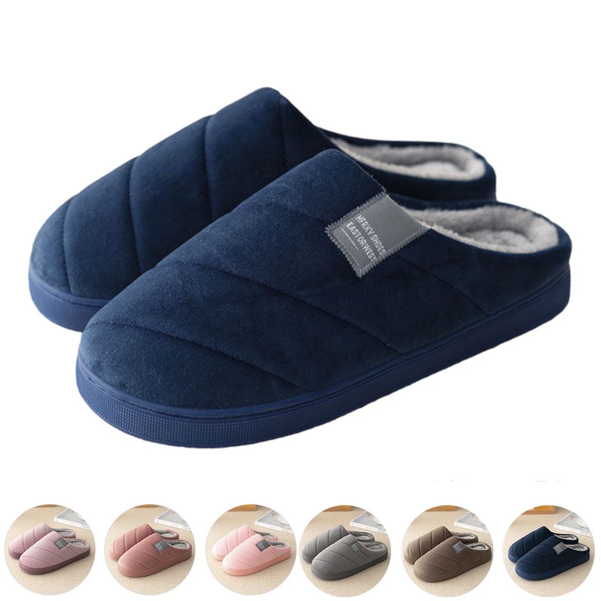 MULTIPLACE COLOMBIA - Pantuflas de peluche para Hombre importadas-