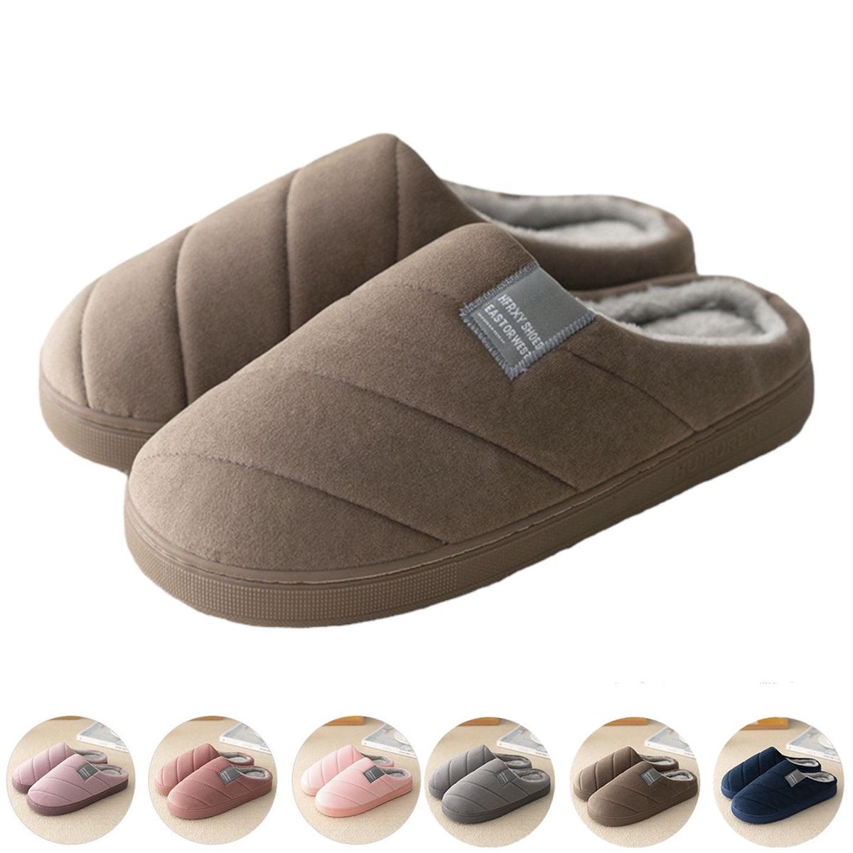 MULTIPLACE COLOMBIA - Pantuflas de peluche para Hombre importadas