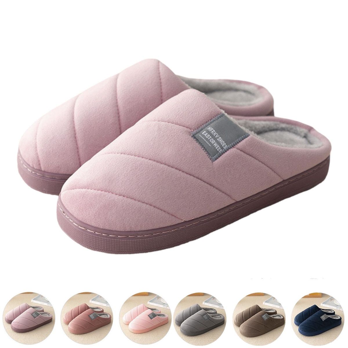 MULTIPLACE COLOMBIA - Pantuflas de peluche para Mujer importadas