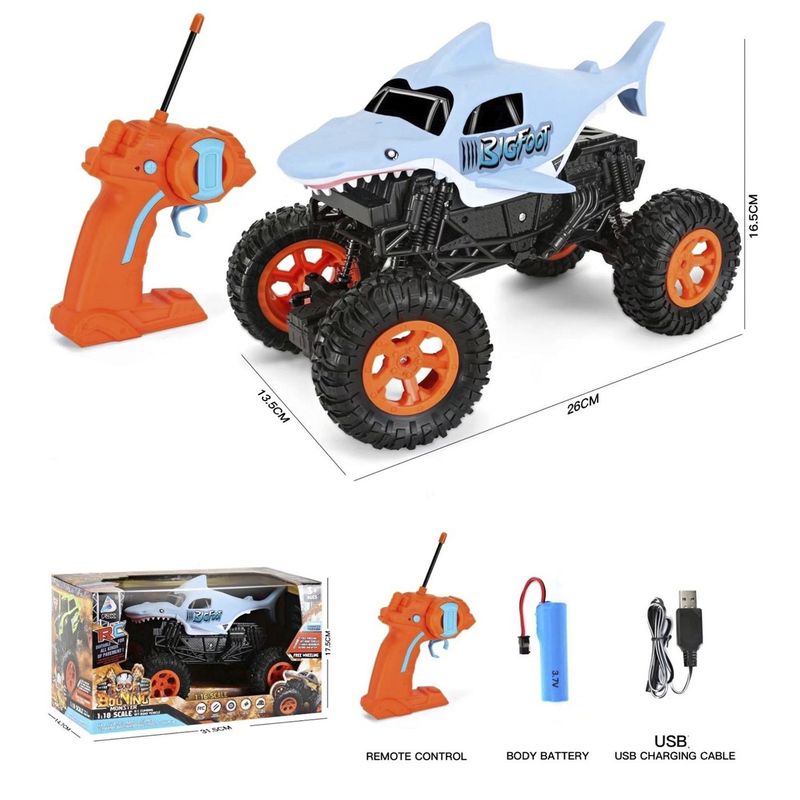 MULTIPLACE COLOMBIA - Carro a control remoto Megalodon Storm Control recargable