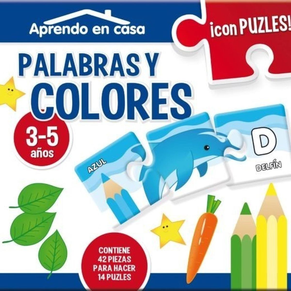 GENERICO - Puzzles Educativos. Palabras Y Colores. Aprendo En Casa