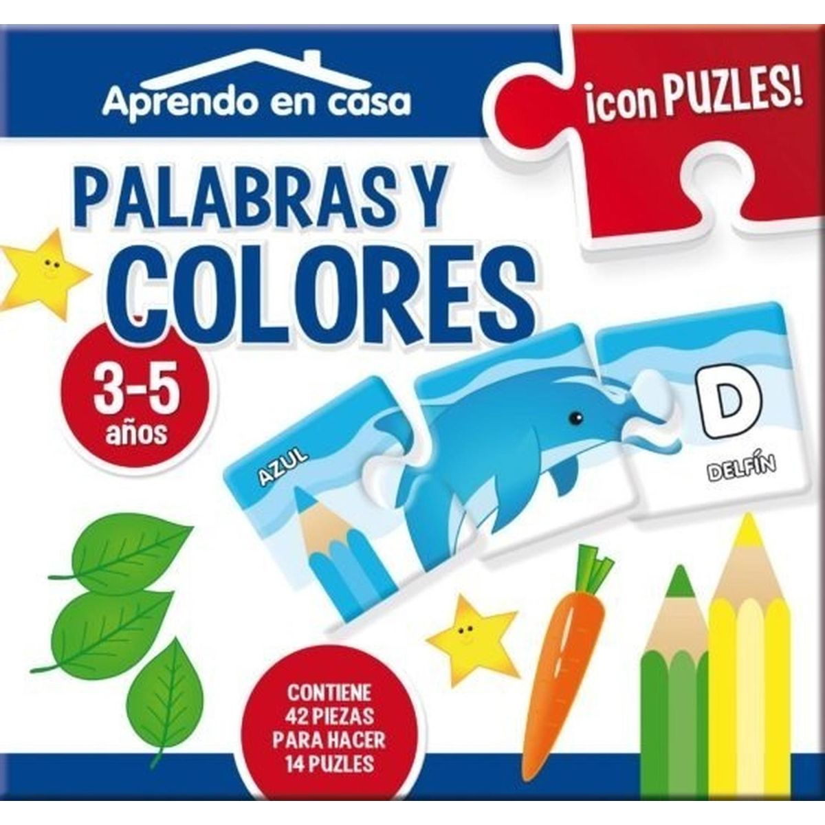 GENERICO - Puzzles Educativos. Palabras Y Colores. Aprendo En Casa