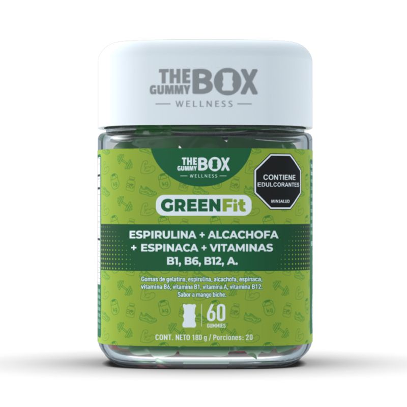THE GUMMY BOX - Gomitas batido verde greenfit espirulina alcachofa espinaca