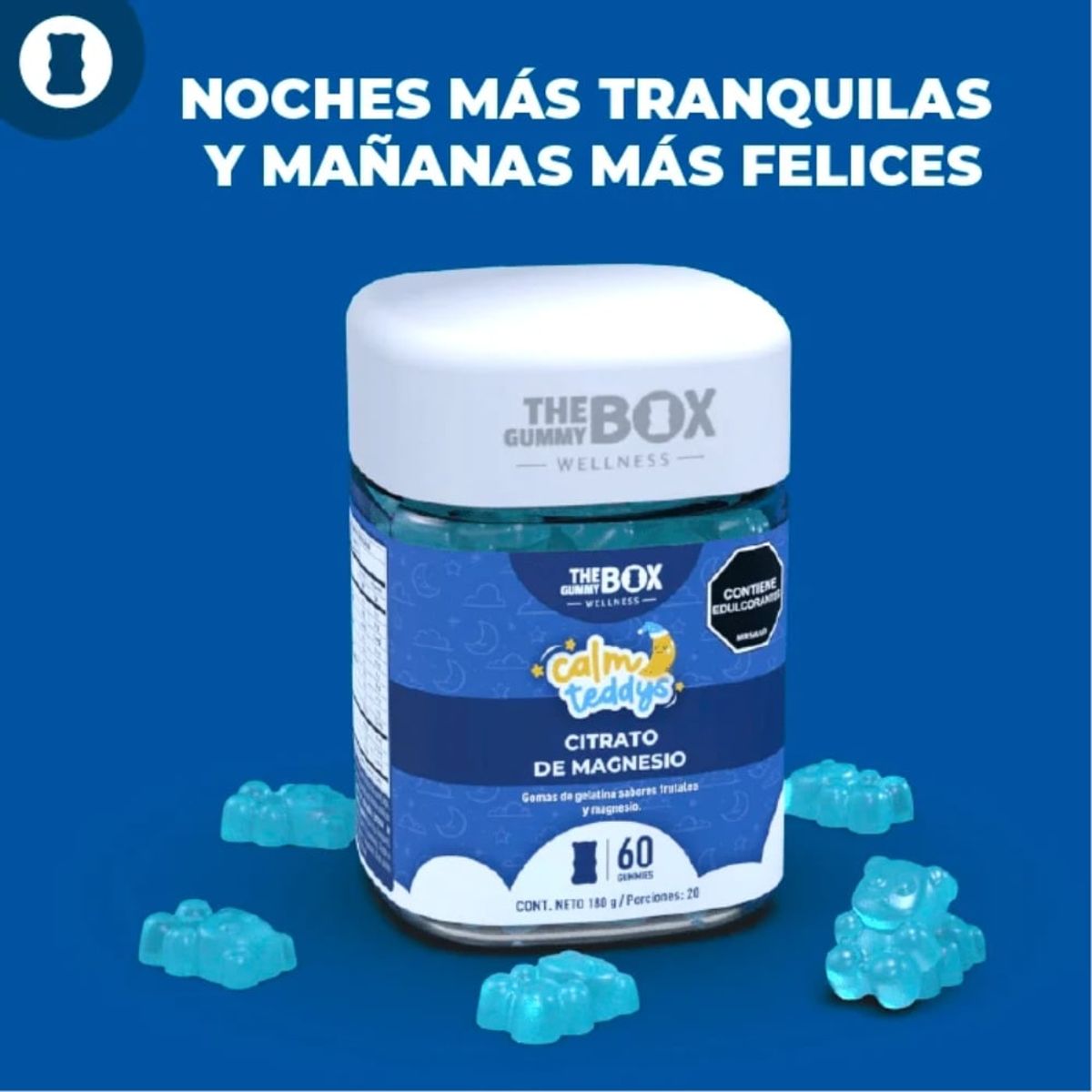 THE GUMMY BOX - Gomitas para dormir niños calm teddys the gummy box pasiflora magnesio