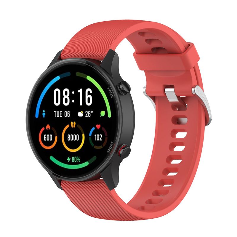 GENERICO - Correa Pulso De Silicona 22mm Para Xiaomi Mi Watch - Rojo