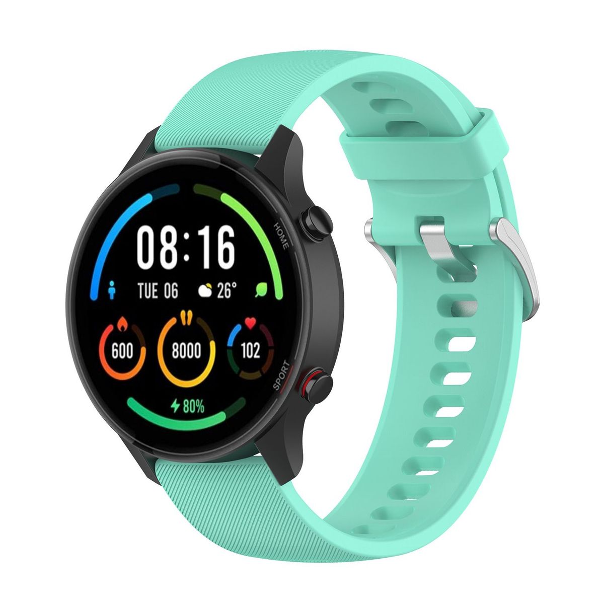 GENERICO - Correa Pulso De Silicona 22mm Para Xiaomi Mi Watch - Aguamarina