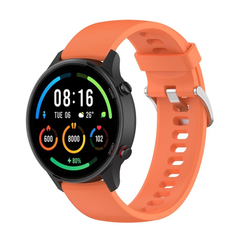 GENERICO - Correa Pulso De Silicona 22mm Para Xiaomi Mi Watch - Naranja