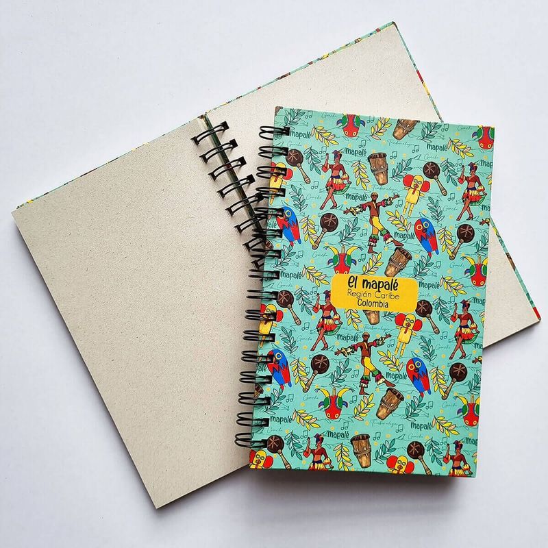 GENERICO - Cuaderno Mapalé Colombiano,  22 x 14 cm, Liso
