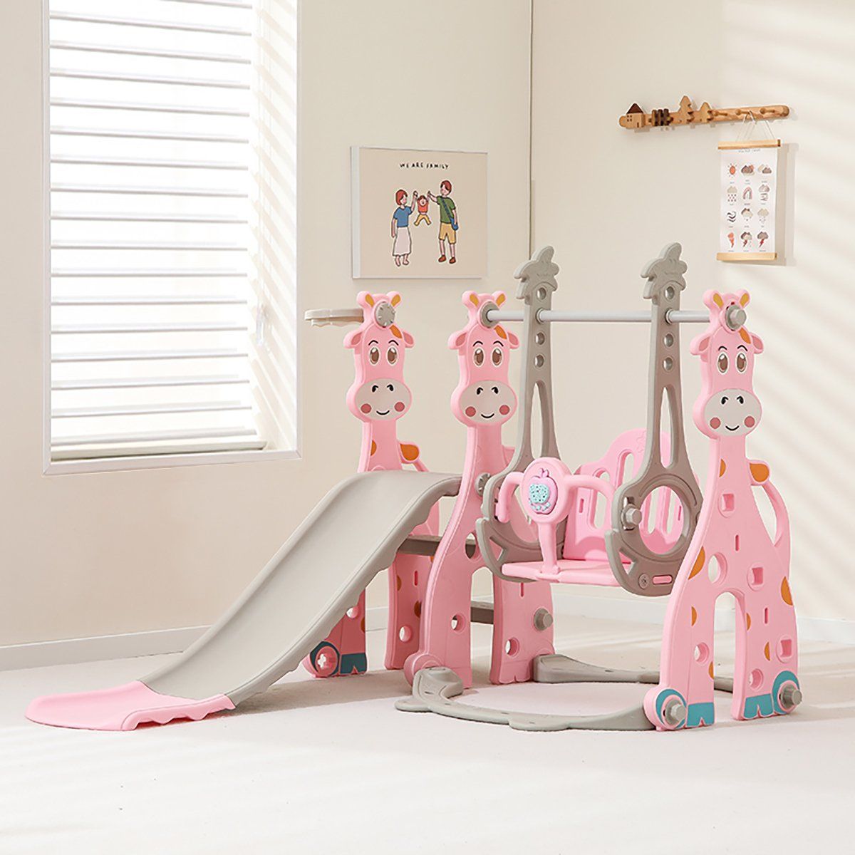 ENFANT'ASY - Rodadero + Columpio Infantil Bebés Niños Corral Area Juego con música