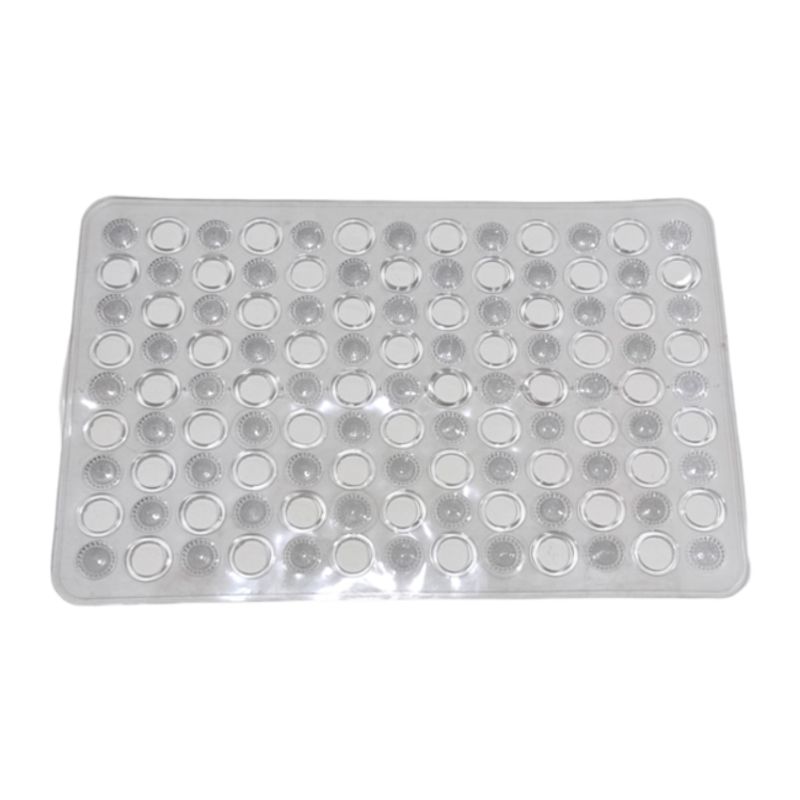 GENERICO - Tapete Para Ducha Antideslizante Con Chupas Deco Transparente 48x32 Cm