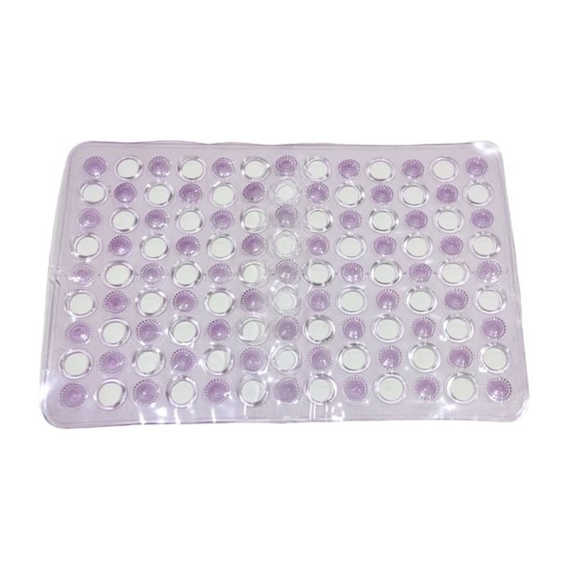 GENERICO - Tapete Para Ducha Antideslizante Con Chupas Deco Lila 48x32 Cm