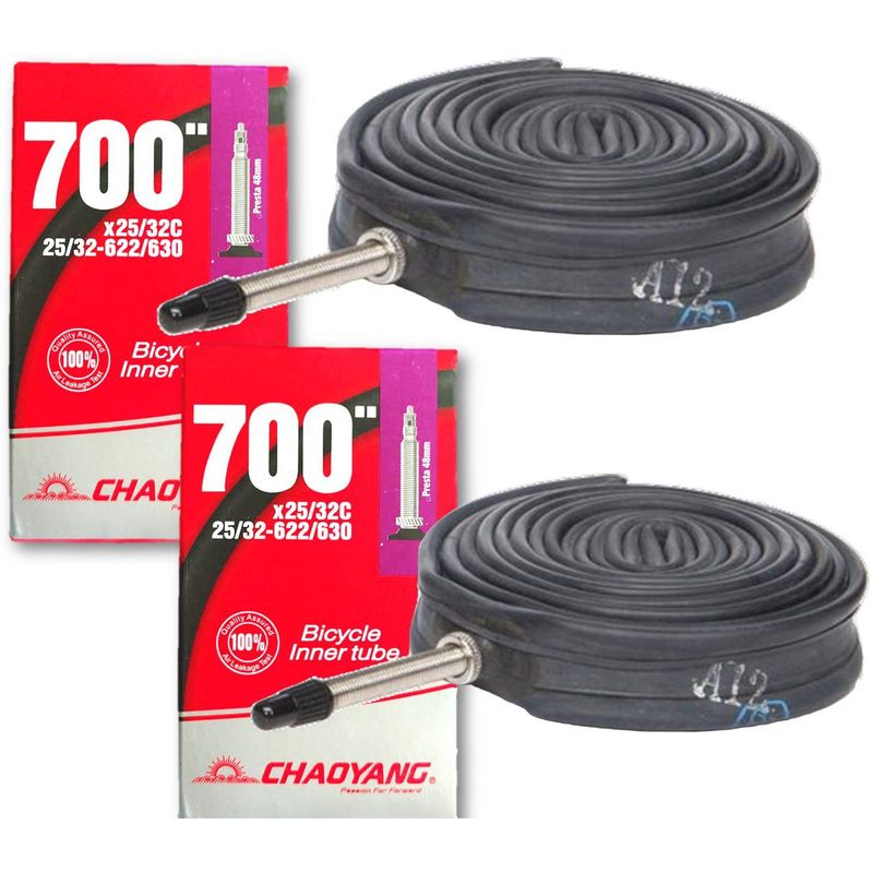 CHAOYANG - Neumático Bicicleta 700X25 Chaoyang Válvula 48mm x2 unidades