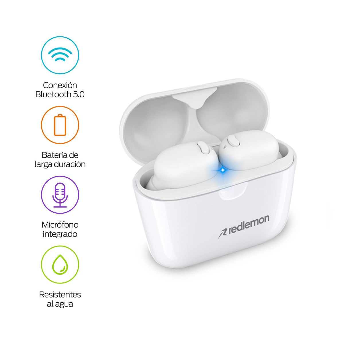 REDLEMON - Audífonos Bluetooth 5.0 High Definition Contra Agua Redlemon-