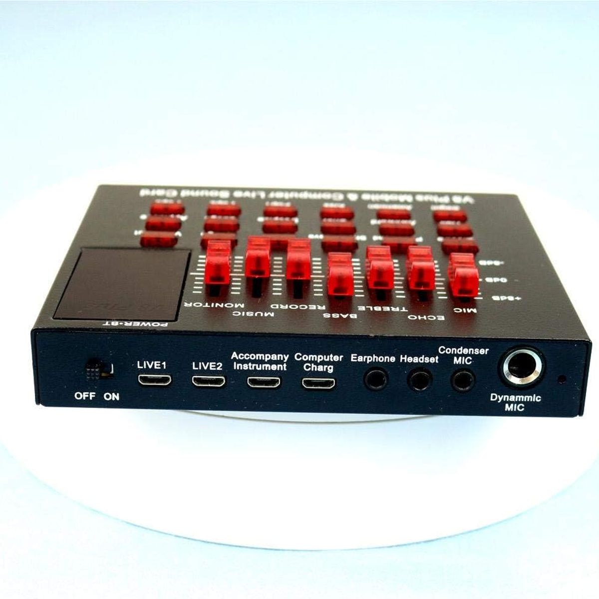 GENERICO - Micrófono Condensador Unidireccional Brazo Tarjeta de Sonido