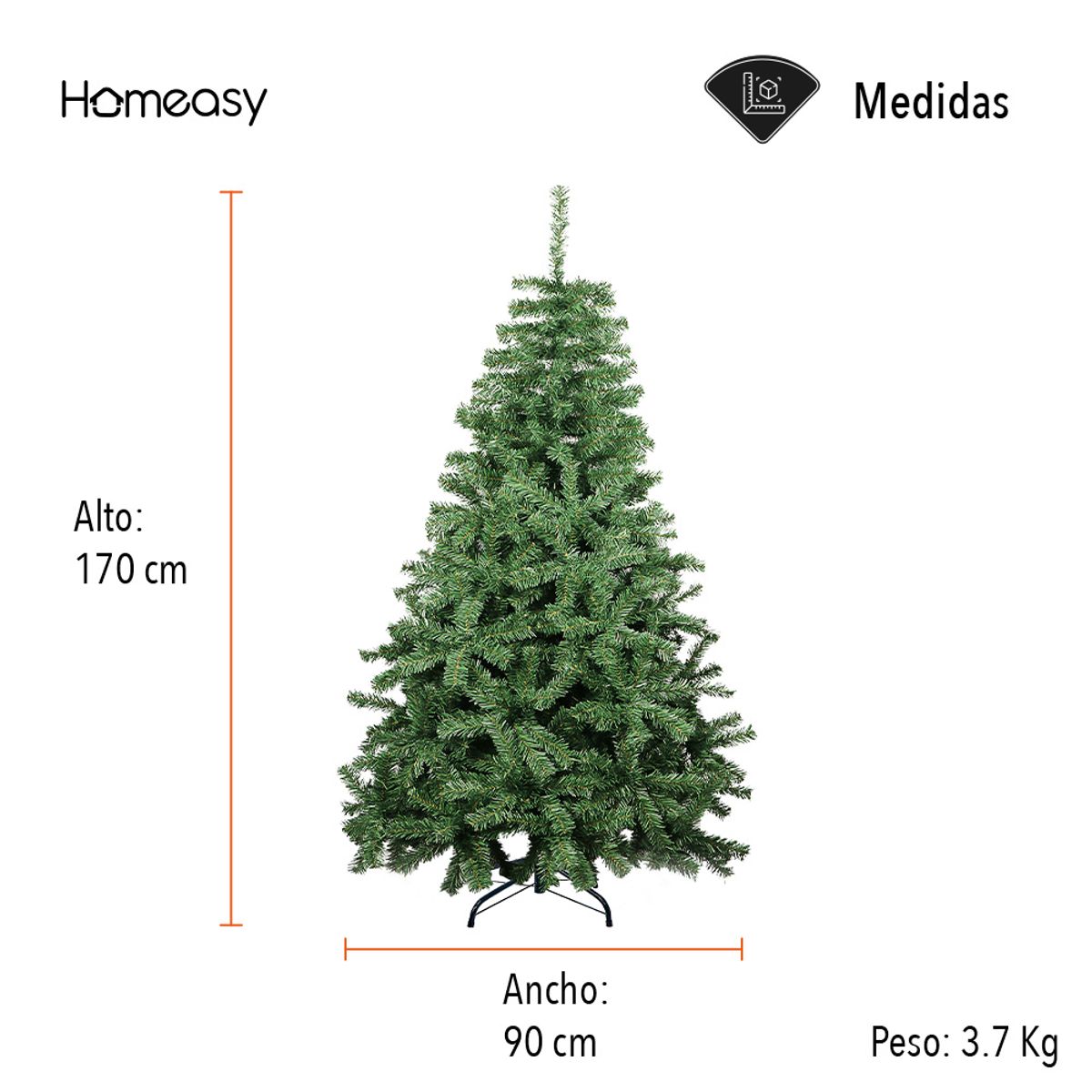 STAY ELIT - Árbol De Navidad Artificial 1.70 M Alta Calidad