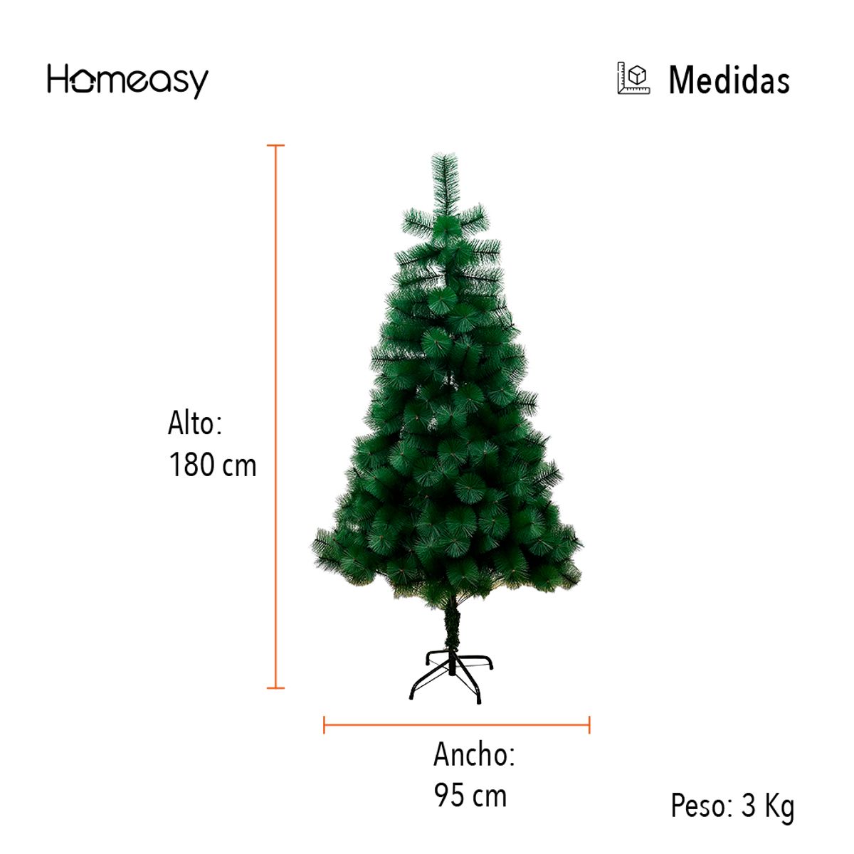 STAY ELIT - Árbol De Navidad Artificial Verde Calidad Premium 1.80 M