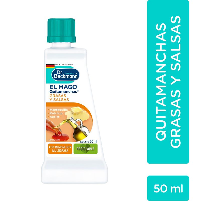 DR BECKMANN - Quitamanchas El Mago Dr Beckmann Aceite Grasas Salsas 50 Ml