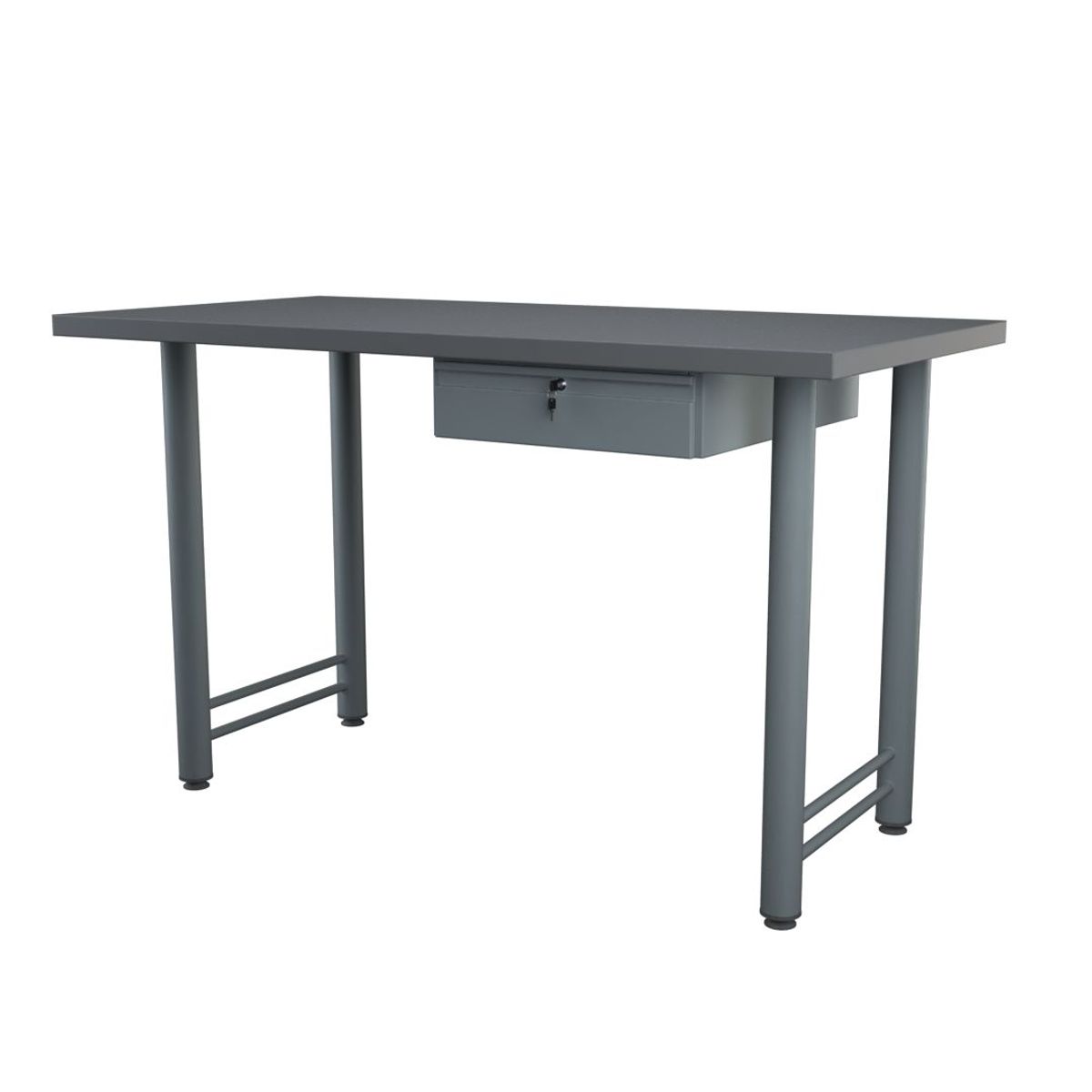 GENERICO - Escritorio Estándar profesional de Alta Resistencia Con Gaveta Gris_.