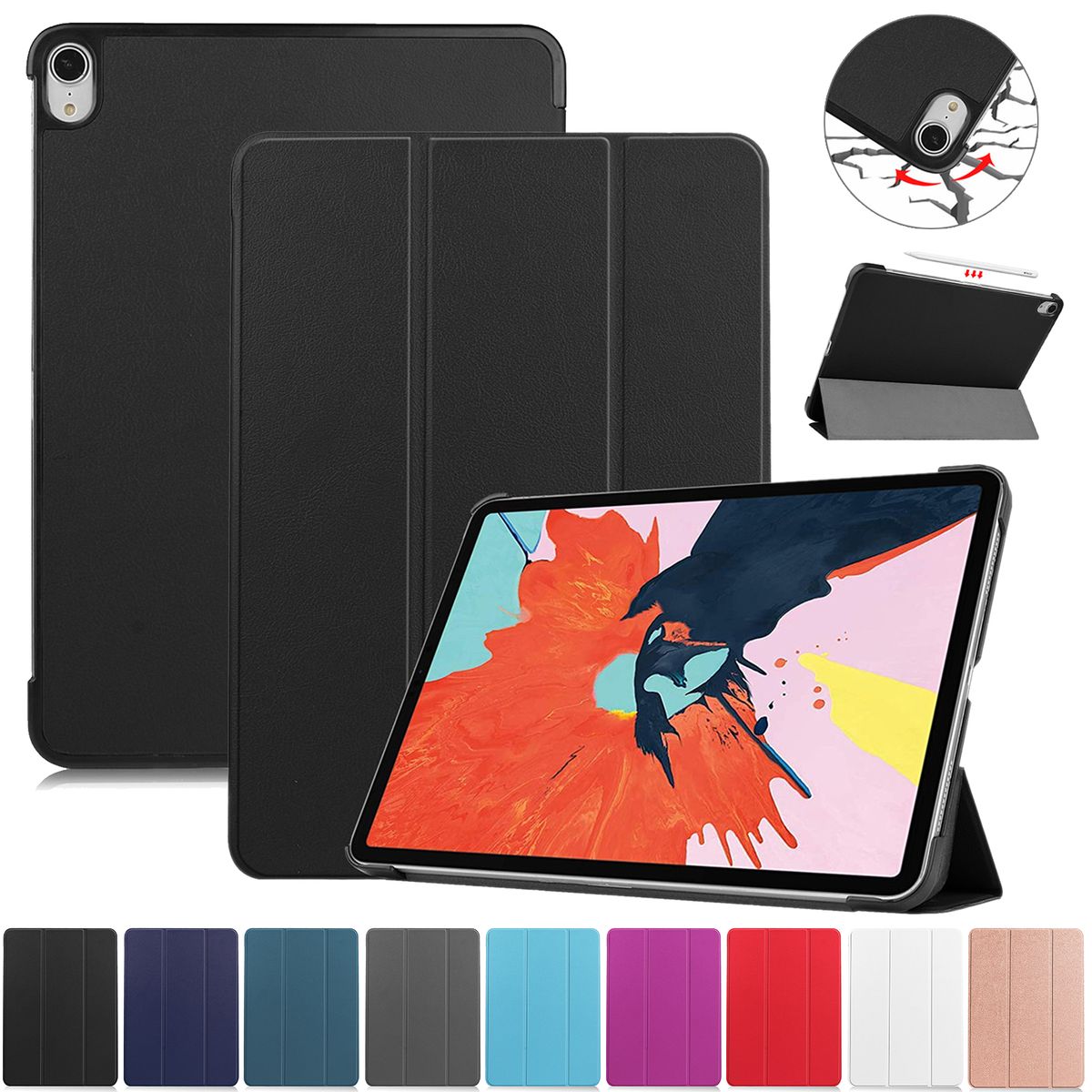 GENERICO - Estuche Protector Smart Case Para Ipad 10.9 10 Generación 2022 Color Negro
