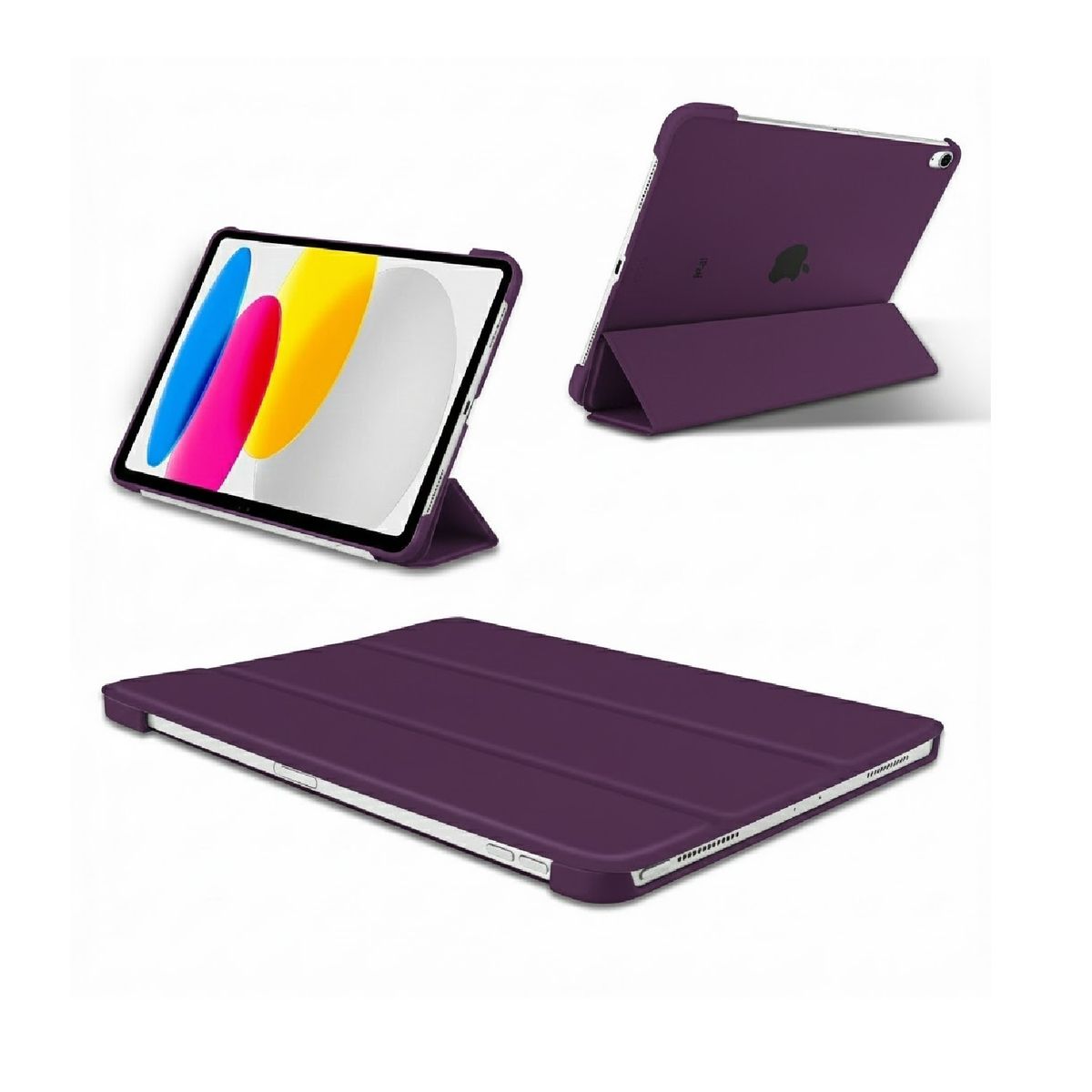 GENERICO - Estuche Protector Smart Case Para Ipad 10.9 10 Generación 2022 Color Morado