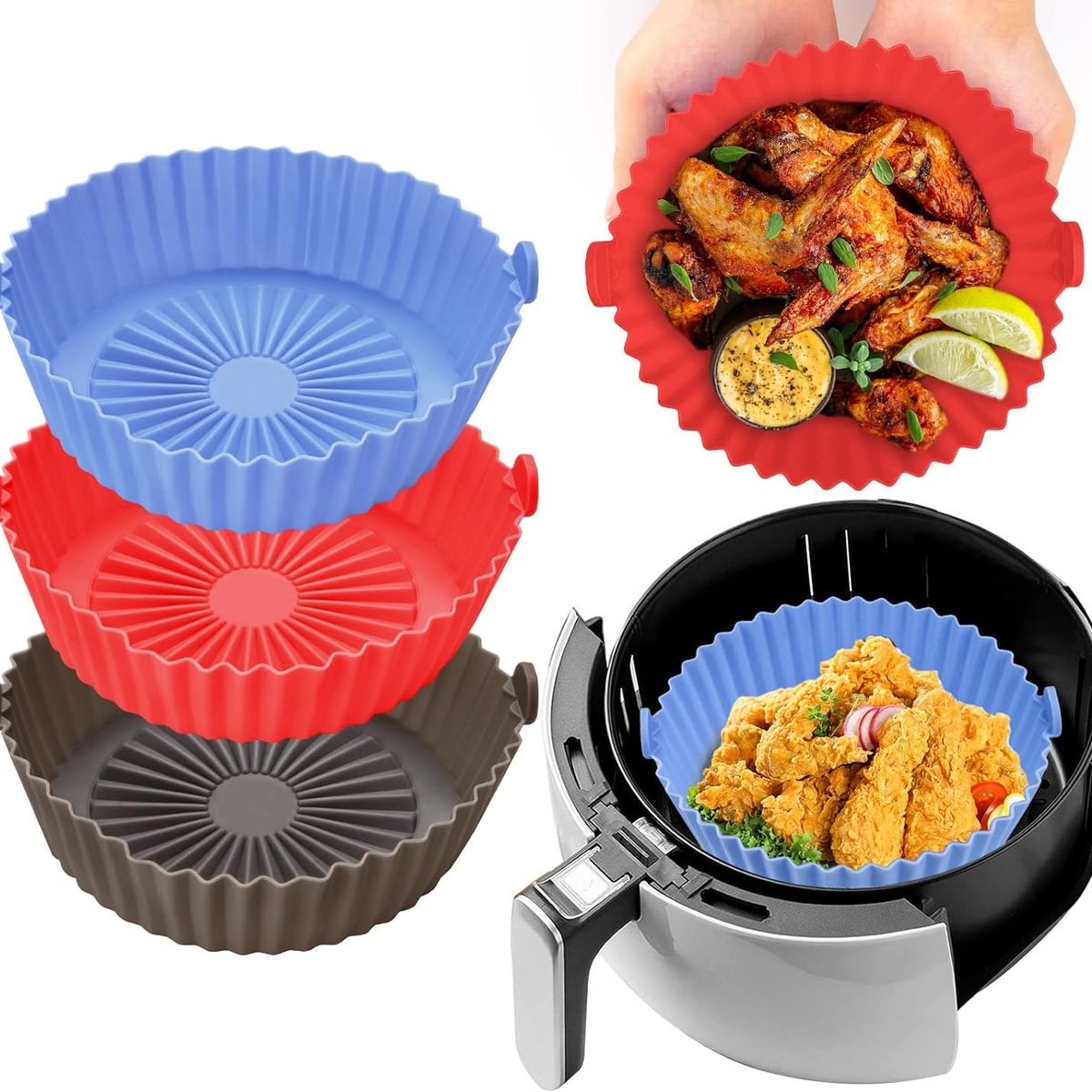 GENERICO - Molde Protector Para Freidora Air Fryer Silicona Reutizable