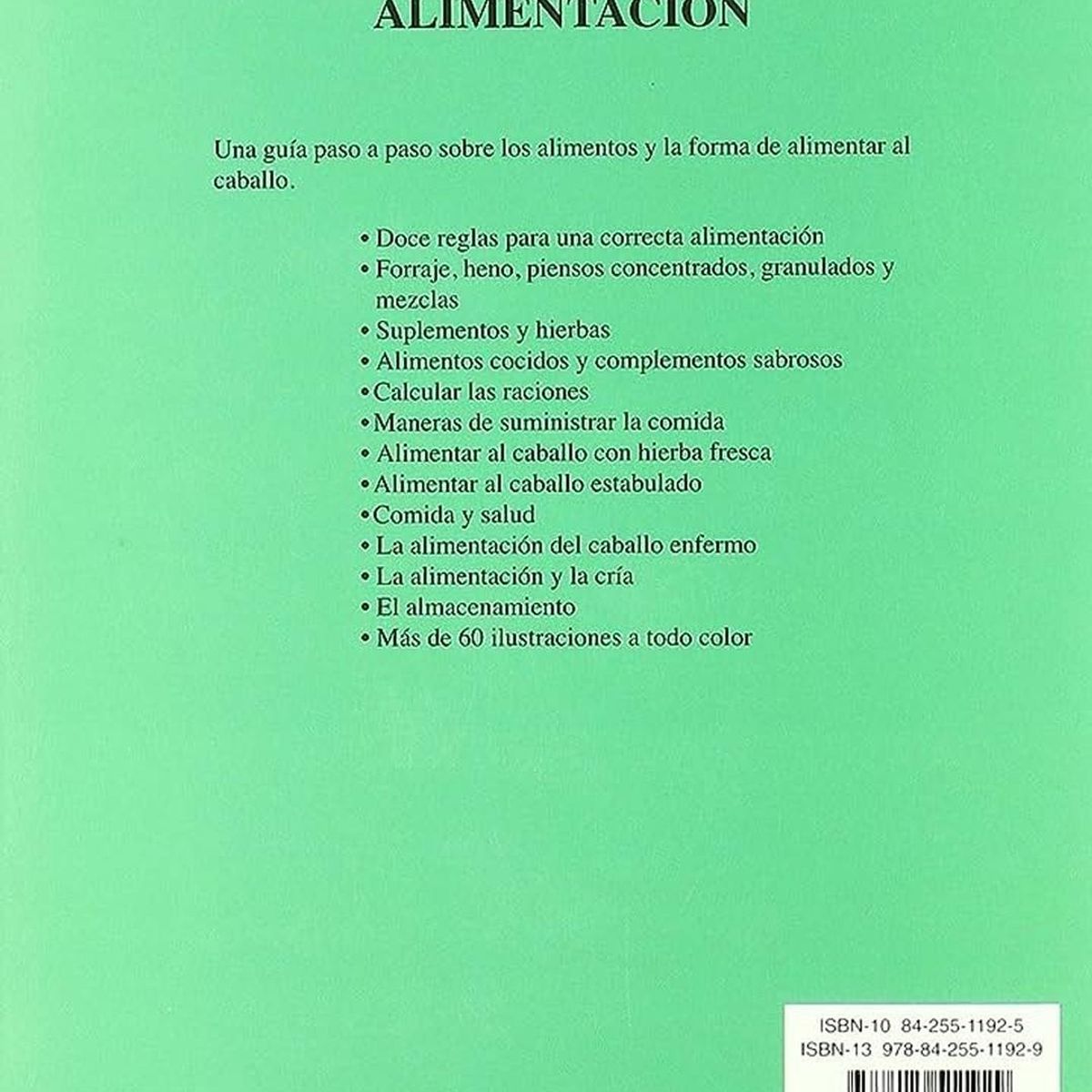 GENERICO - Alimentación. Guías Ecuestres Ilustradas