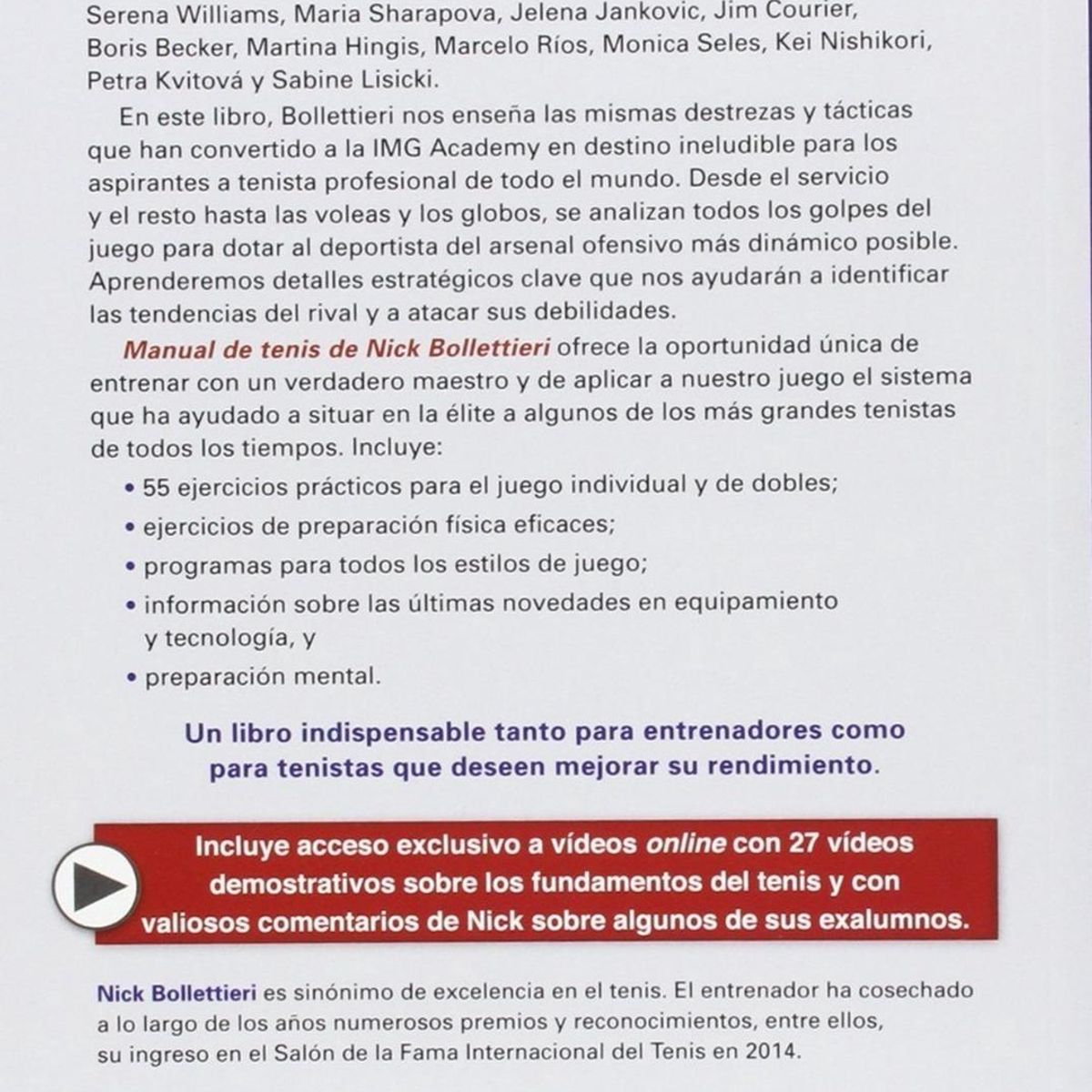GENERICO - Manual De Tenis De Nick Bollettieri
