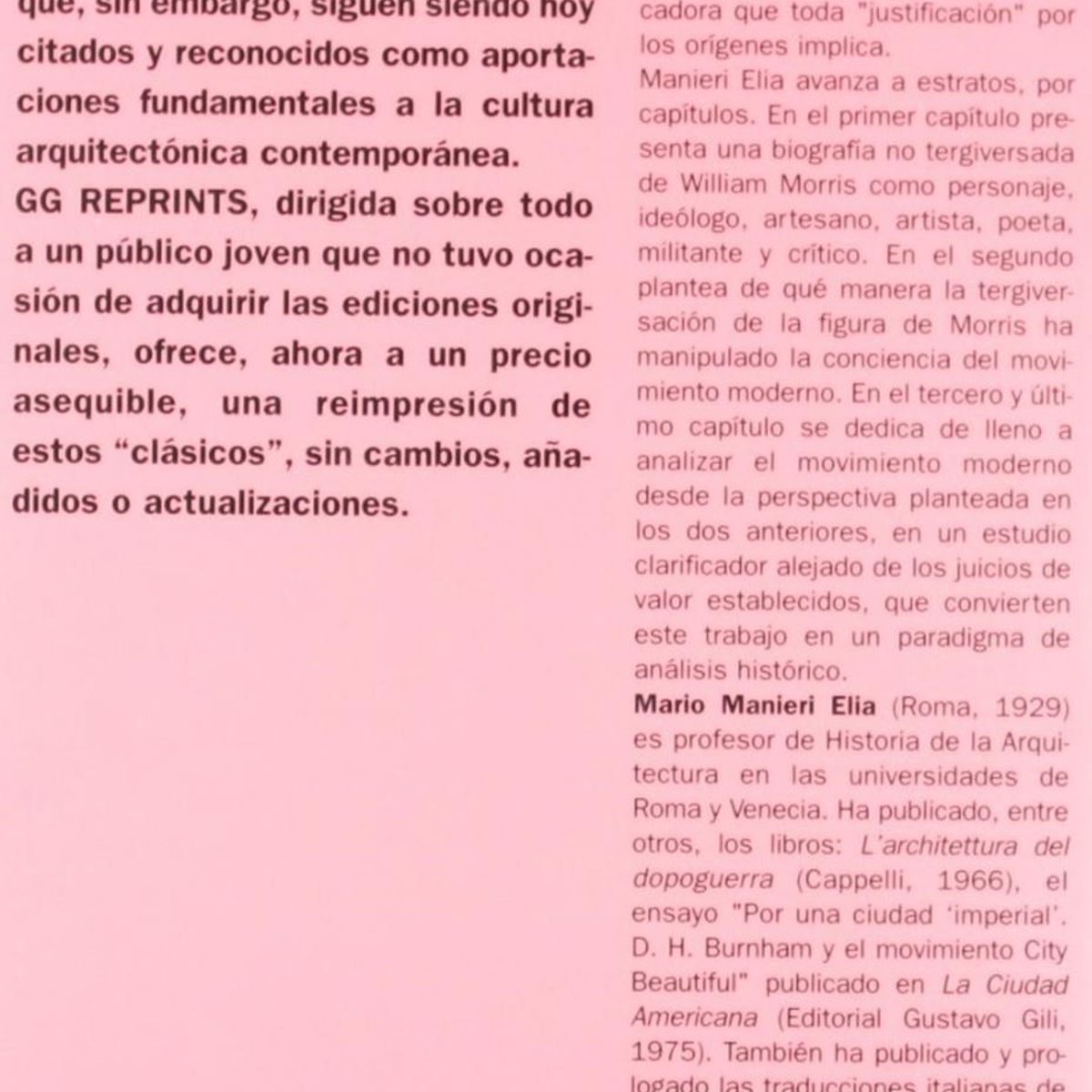 GUSTAVO GILI - William Morris Y La Ideología De La Arquitectura Moderna