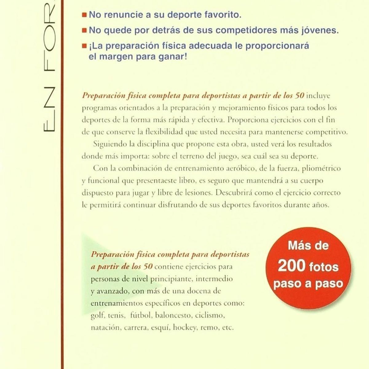 GENERICO - Preparación Física Completa. Deportistas A Partir De Los 50