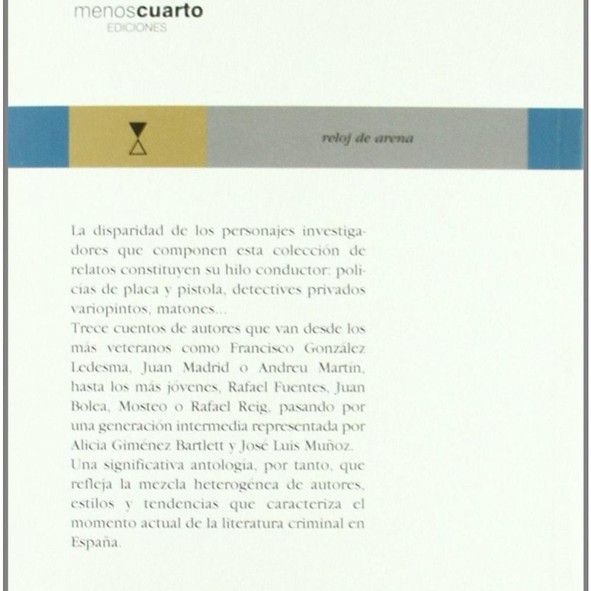 GENERICO - Crímenes Contados: Antología Del Relato Negro Español