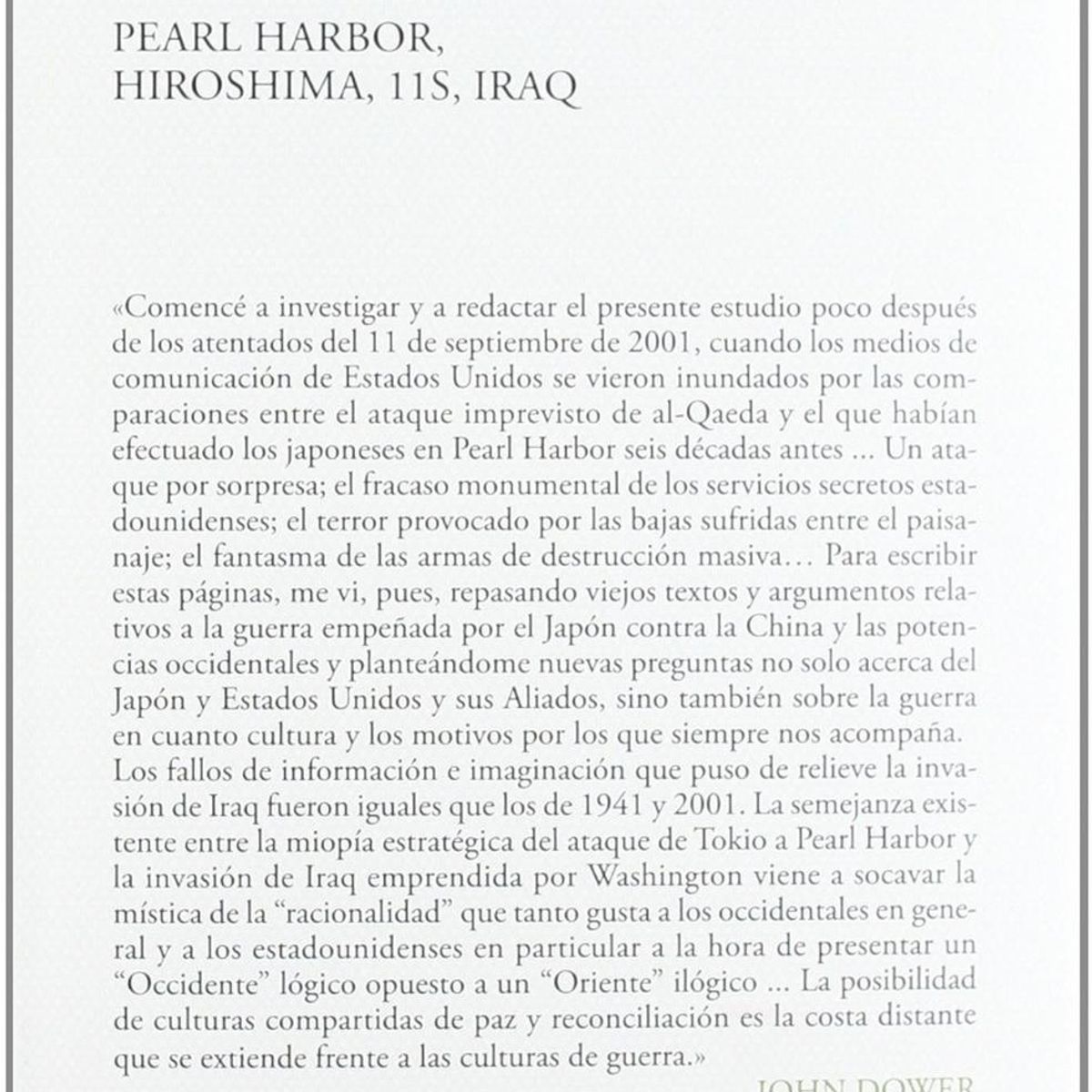 GENERICO - Culturas De Guerra: Pearl Harbor, Hiroshima, 11-s, Iraq