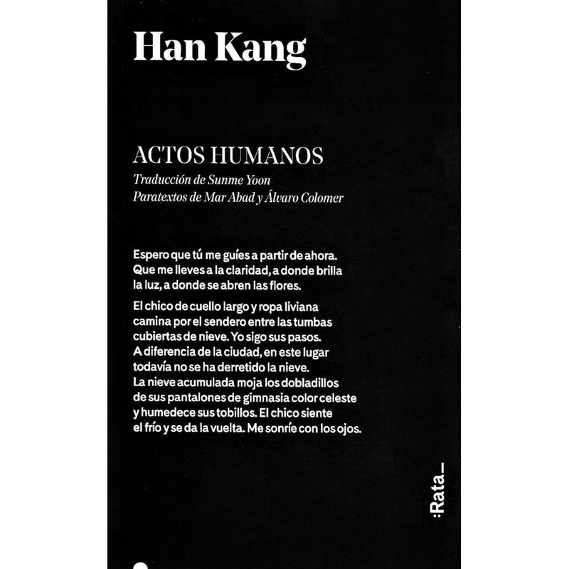 GENERICO - Actos Humanos. Han Kang