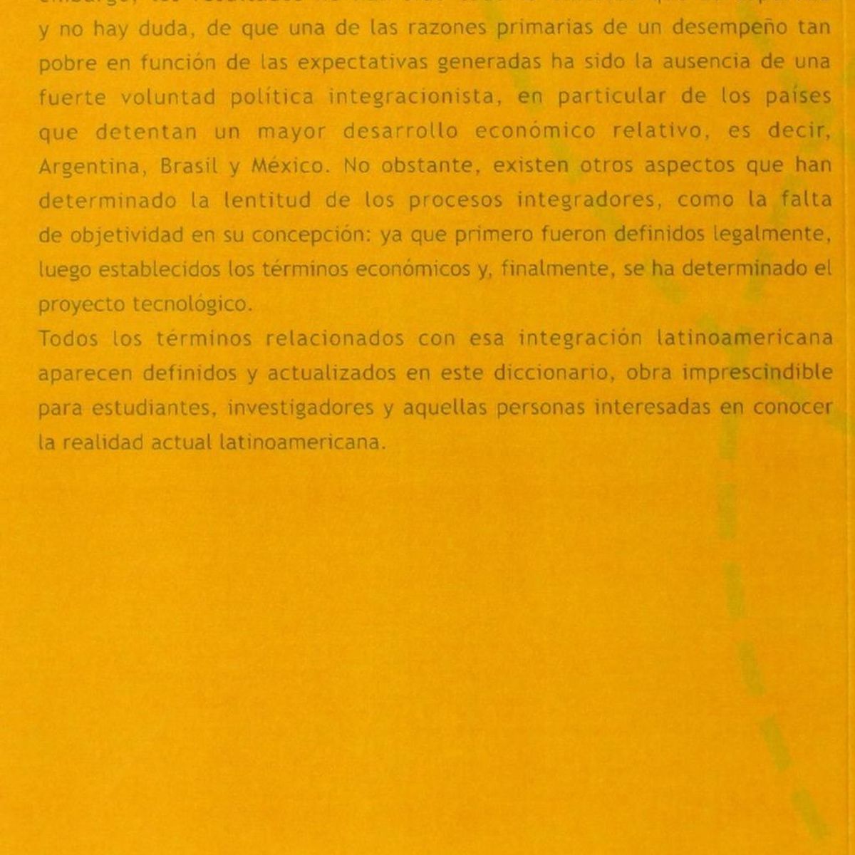 GENERICO - Diccionario De Integración Latinoamericana