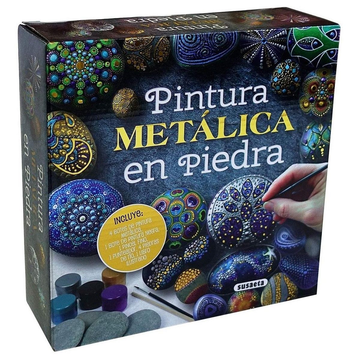 SUSAETA - Pintura Metálica En Piedra. Incluye Accesorios